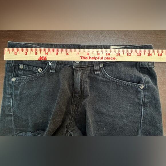 Rag and Bone Fringe Coal Denim‎ Cutoff Jean Shorts Women’s Size 25 - Picture 7 of 10